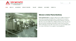 Desktop Screenshot of aksharpharmamachinery.com