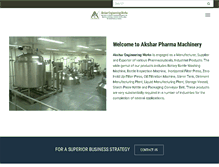 Tablet Screenshot of aksharpharmamachinery.com